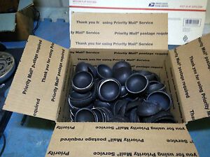 Pipe caps: flat  steel weld on 2 3/8 lot of 200