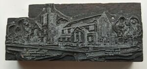 LUTHERAN CHURCH BUFFALO, N.Y.* Bley &amp; Lyman 1940 Letterpress printing block