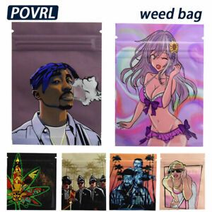 100pc 7*10cm 3.5g  Zip Lock Bags Sealed Storage Clear Plastic PE Bags for Weed