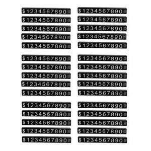 360 Plastic Cubes Price Label Shop Display Tags Adjustable Number Stand Frame Ro
