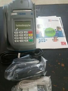 First Data FD200ti POS Credit Card Terminal Check Reader with AC Adapter new