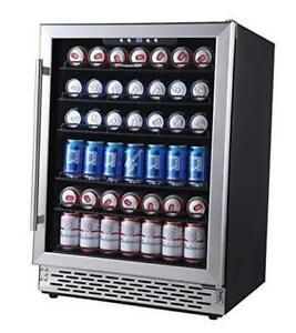 24 Inch Beverage Cooler Refrigerator - 175 Can Built-in or Free 175 can