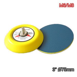 3in 75mm Dual Action Backing Plate Hook &amp; Loop Sanding Discs M6/M8 Thread