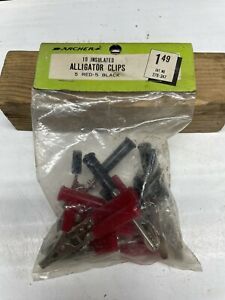 Vintage RADIO SHACK ARCHER INSULATED ALLIGATOR CLIPS (10) #270-347 NOS
