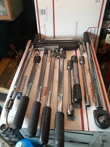13 Pc STURTEVANT RICHMONT  1/2&#034; Torque Wrench Set mixed extensions Snap-on 9/16&#034;