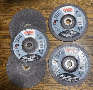 5- PEARL ABRASIVE HSP7024 7 X 7/8 SILICON CARBIDE HARD BACK TURBO CUT DISC T-27