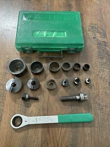 GREENLEE 7238SB  SLUG-BUSTER RATCHET WRENCH KNOCK OUT SET 1/2&#034;-2&#034; Punch Dies