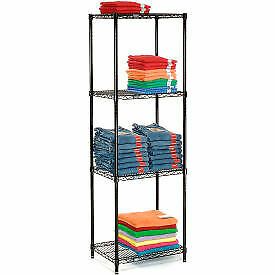 Nexel Black Epoxy Wire Shelving Starter 54&#034;W x 24&#034;D x 54&#034;H 24545B  - 1 Each