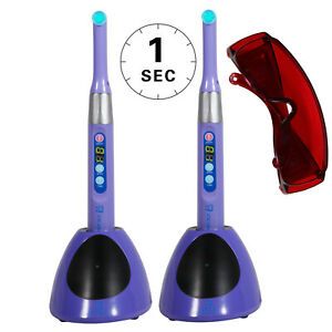 1-2 Dental Wireless 10W iLed 1 Second LED Curing Light Cure Lamp/Red Goggles By