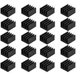 Easycargo 20pcs Small Mini Heatsink Kit + Thermal Conductive Adhesive Tape, Mini