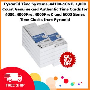 Pyramid Time Systems, 44100-10MB, 1,000 Count Genuine and Authentic Time Cards