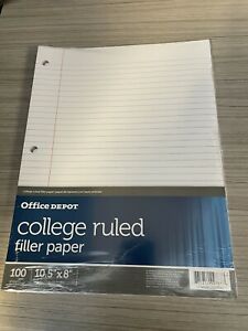 college ruled filler paper 100 sheets 2 Packs