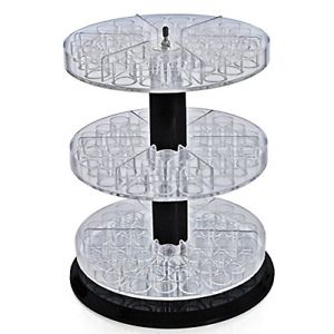 Azar 225035 Three-Tier Revolving Round Display with Slots 1&#034; Dia