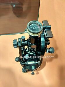 Black THEODOLITE 20&#034;SECOND SURVEYING VERNIER TRANSIT CLASSIC THEODOLITE