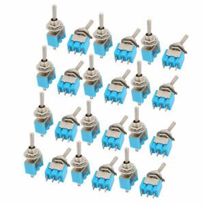 24pcs AC 125V 6A SPDT ON/ON 2 Position Circuit Control Toggle Switch 3 Terminals