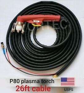 P80 PLASMA CUTTER PILOT ARC TORCH fits SIMADRE 2-PIN w WHEEL 80SP &amp;AVORTEC XC100