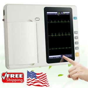 New Electrocardiograph Digital 7’’ 3 Channel ECG/EKG Machine LCD Touch Screen US