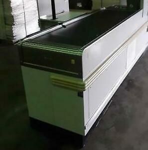 Motorized Checkout Counter 8&#039; Check Lane Used Grocery SuperMarket Store Fixtures