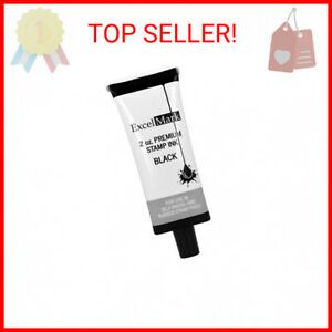 ExcelMark Premium Stamp Refill Ink, Black, 2 Ounce Bottle