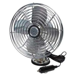 12-Volt Metal Fan 2-Speed Heavy-Duty Truck Car RV Camper Boat Adjustable Swivel