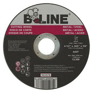 4-1/2 X .045 B-LINE T1 CUTTING WHEEL A60T 7/8 90889  - 1 Each