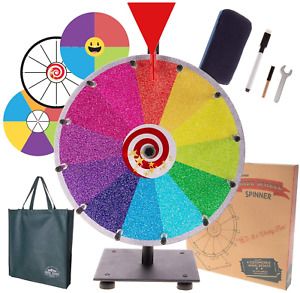 12 Inch Prize Wheel Spinning Wheel for Prizes With 4 Different Color Wheels