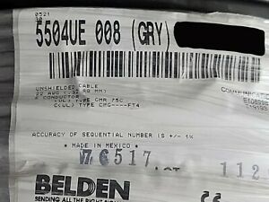 Belden Wire 5504UE 22/6C Commercial Security/Alarm Cable CMR Riser Gray /100ft