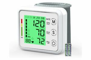 NEW Electronic Wrist Blood Pressure Monitor with LCD Display and Carrying case