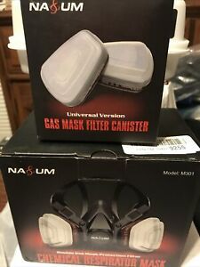 Nasum M301 Chemical Respirator Mask W/extra Protection Filters *NEW *open Box