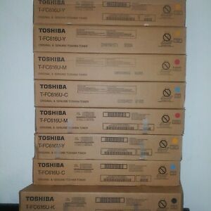 8 Genuine Toshiba T-FC616U 2C/2M/3Y/1K toners  for eStudio 5516AC to 7516AC