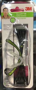 3M SecureFit Safety Glasses with Black/Lime Temples and Clear Anti-Fog Lens bb1