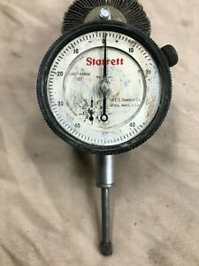 Older Starrett 1” travel dial indicator, good working condition, damaged readout