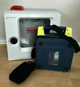 Cardiac Science G3 AED never used (pads &amp; expired battery) + Metal Display Case