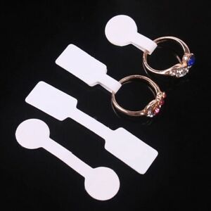 Blank White Paper Price Tag Labels Jewelry Ring Display Cards Labels 1000pcs