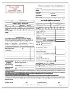 Used Vehicle Automotive Bill of Sale Purchase Agreement (2 Part)