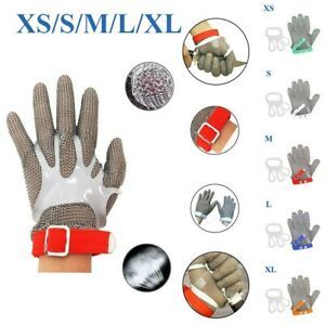 304# Steel Mesh Anti-cut Resistant Chain Mail Protective Glove Heavy Duty New