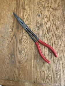 SNAP ON TOOLS  -  Red Handle Long Needle Nose Pliers