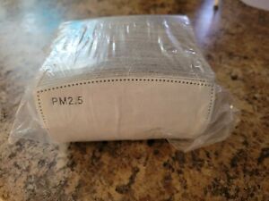 100 PM2.5 Activated Carbon Filter 5 Layer Replaceable For Face Mask Cover Safety