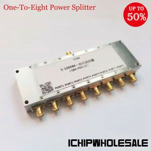 QM-PD8-ST 5-1000M RF Power Divider VHF UHF 1 - 8 Splitter Combiner SMA Connector