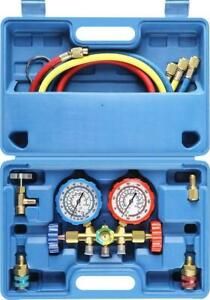 3 Way AC Diagnostic Manifold Gauge Set for Freon Charging, Fits R134A R12 R22