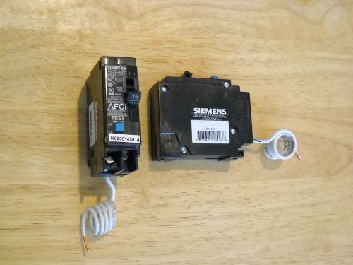 3 siemens q115af 15 amp arc fault circuit breakers afci  new takeouts for sale