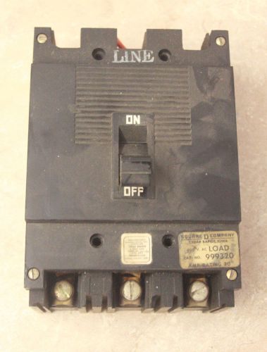 Square D  cat. # 999320    20 amp   3 pole   600 volt    circuit breaker
