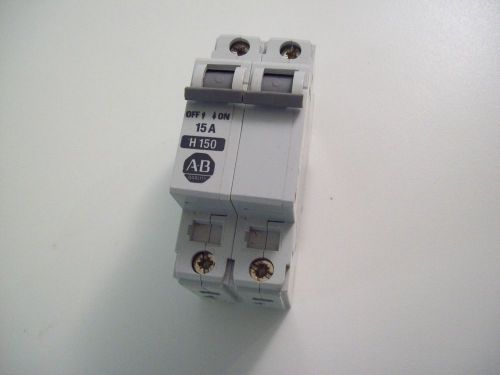 ALLEN BRADLEY 1492-CB2 SERIES B H150 15A CIRCUIT BREAKER - FREE SHIPPING!!!