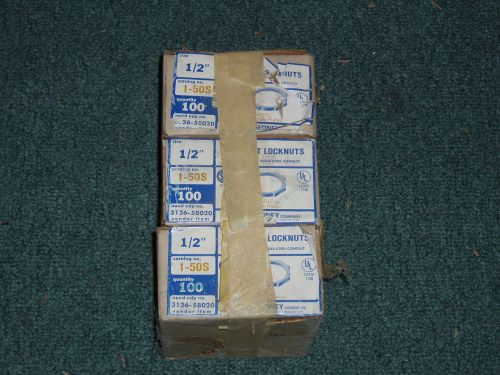 1/2&#034; Conduit Locknuts, Gedney O.Z., 300 pieces new in the box, Made in USA!