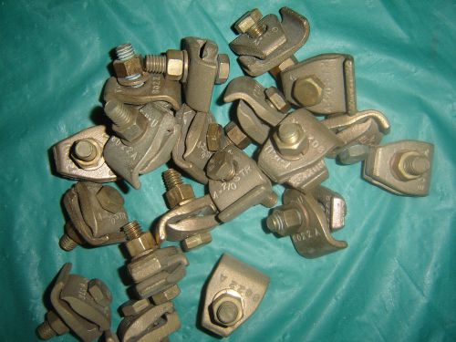 Penn-union gm-2 cable to flat ground clamp # 4 solid - 2/0 stranded new for sale