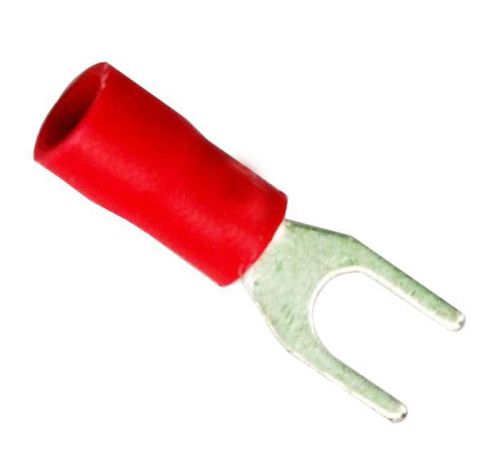 100x crimp spade wire connector 19amp fork terminal red 4.3mm best us for sale