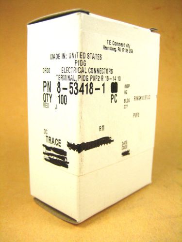 Te connectivity -  8-53418-1 -  ring #10 stud terminal connector 100pcs. for sale