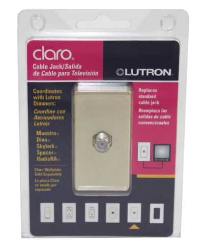 LUTRON CA-CJH-IV CLARO ACCESSORIES CABLE TV JACK IVORY IVORY