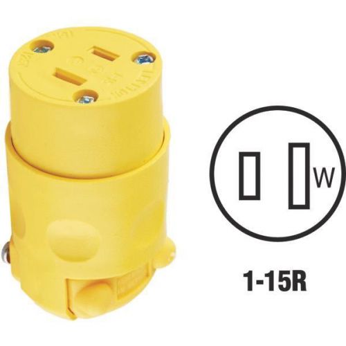 Leviton 115cv yellow cord connector-yel cord connector for sale