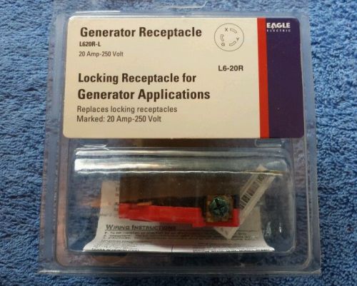 Generator receptacle - 20 amp - 250 volt - l6-20r - l620r-l for sale